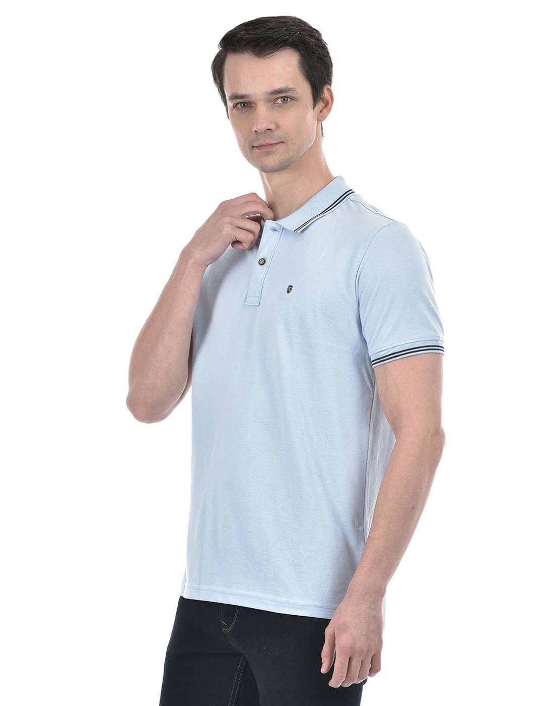 Numero Uno Men Solid Light Blue T-Shirt